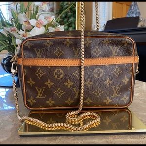 Louis Vuitton compiegne 23 converted to crossbody